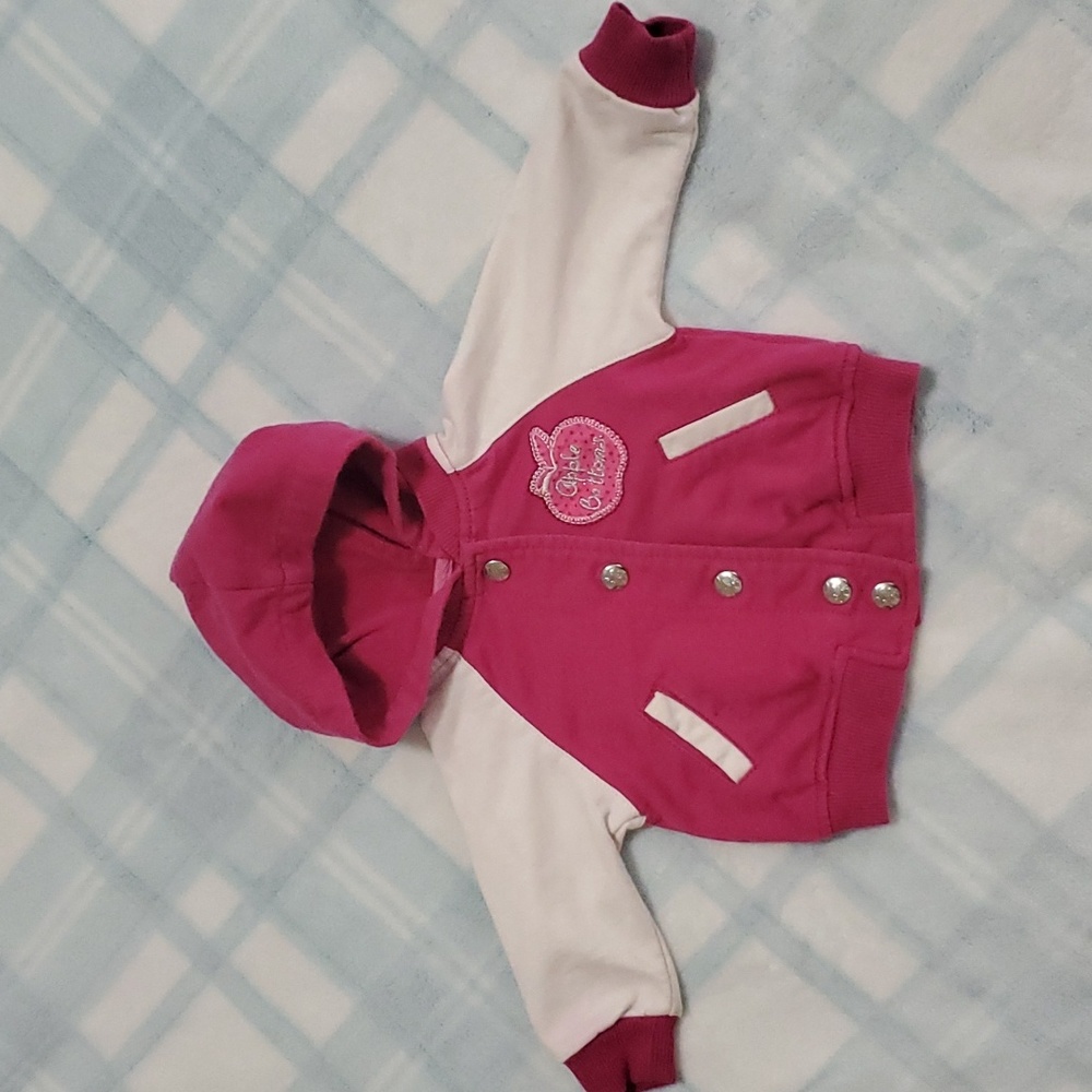 APPLE BOTTOMS 3/6 Month Pink/White Jacket